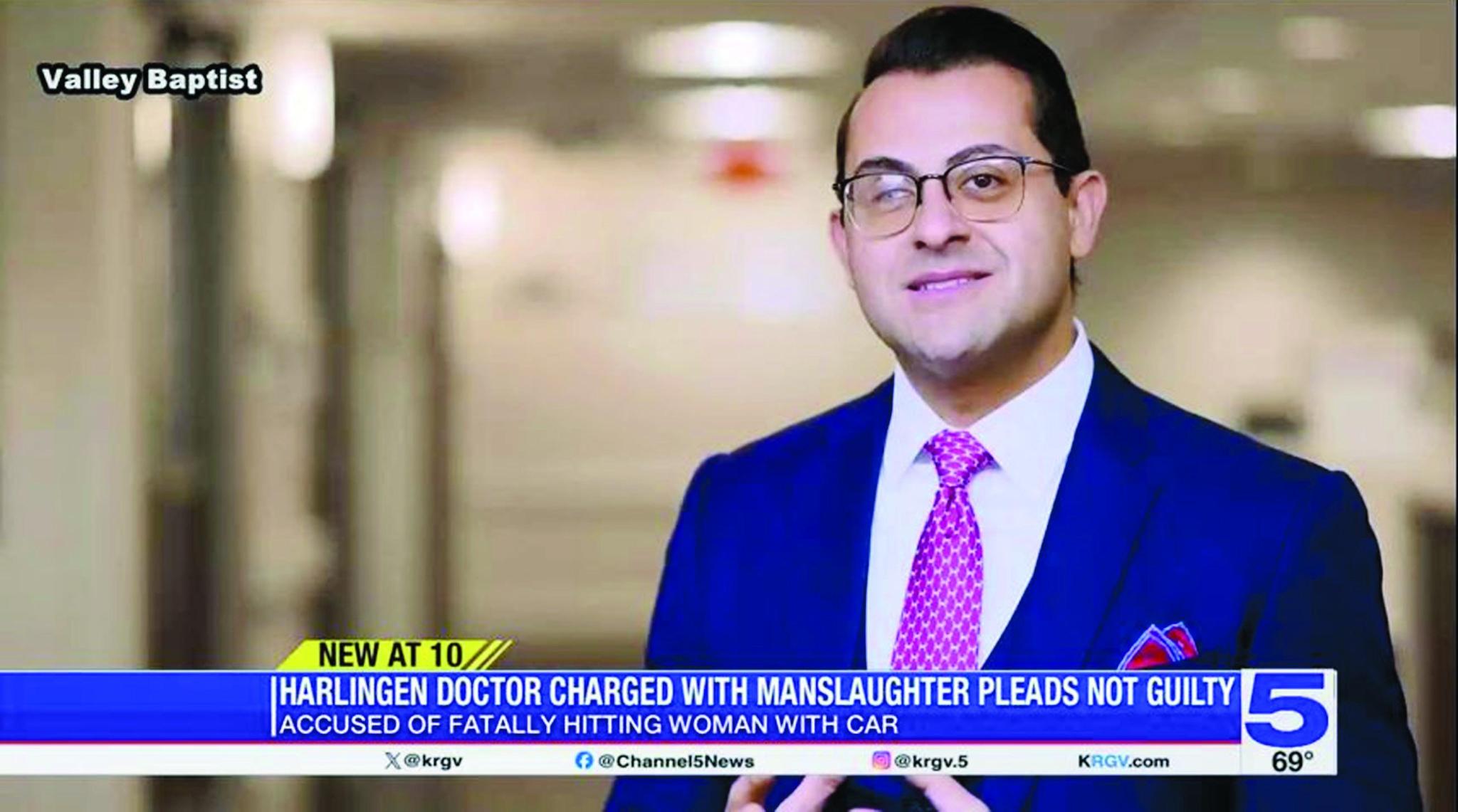 The doctor, Ameer Elsayed Hassan, with his indictment front and center on local TV. Not a place anyone, let alone, a practicing physician, wants to be — accused of a wrongful death.