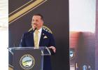 Mayor Ambrosio Hernandez speaks June 10 at the groundbreaking ceremony for the new multi-use facility. CITY OF PHARR PHOTO