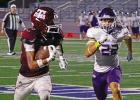 PHOTOS BY P.J. HERNANDEZ/ Advance News Journal Above: Weslaco’s Samuel Garcia chases down PSJA’s Isaiah Garza on Friday at PSJA Stadium. Below: Weslaco’s Ethan Hoskins and Romeo Perez take down PSJA’s Grayson Cabrera on Friday.