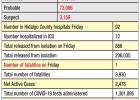 One death related to COVID-19 reported in Hidalgo County along with 625 newly reported positive cases