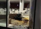 A scene of the car crash that occurred Sunday at the Hidalgo County Courthouse in Edinburg. | City of Edinburg Photo Courthouse crash: Suspected drunk driver collides into building in Edinburg
