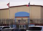 The entrance to the Bluebonnet Detention Center in Anson on Aug. 22. RONALD W. ERDRICH/ The Texas Tribune
