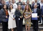 Pictured from left to right: Priscilla Duran, Office of Governor Greg Abbott, Brett Stock, Administrator Emergency Services, Kathy Dassler, Chief Nursing Officer, David Irizarry, Assistant Administrator, Rene Villarreal, San Juan EDC Director, Bishop Dani Article Image Alt Text