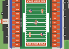 The stadium chart for Robert & Janet Vackar Stadium in Edinburg. | UTRGV Graphic Article Image Alt Text